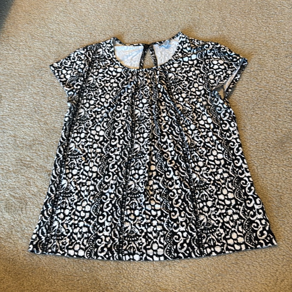 DKNY Black and White Top